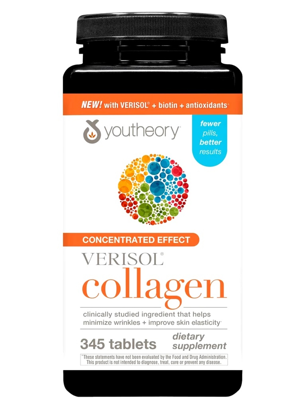 NEW YOUTHEORY VERISOL COLLAGEN CONCENTRATED EFFECT 345 TABLETS WRINKLES / SKIN
